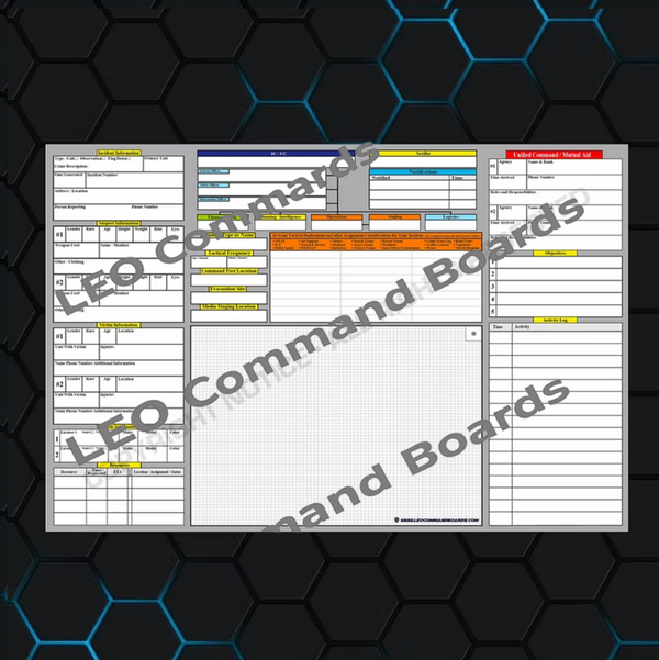 Magnetic Dry Erase Police Board