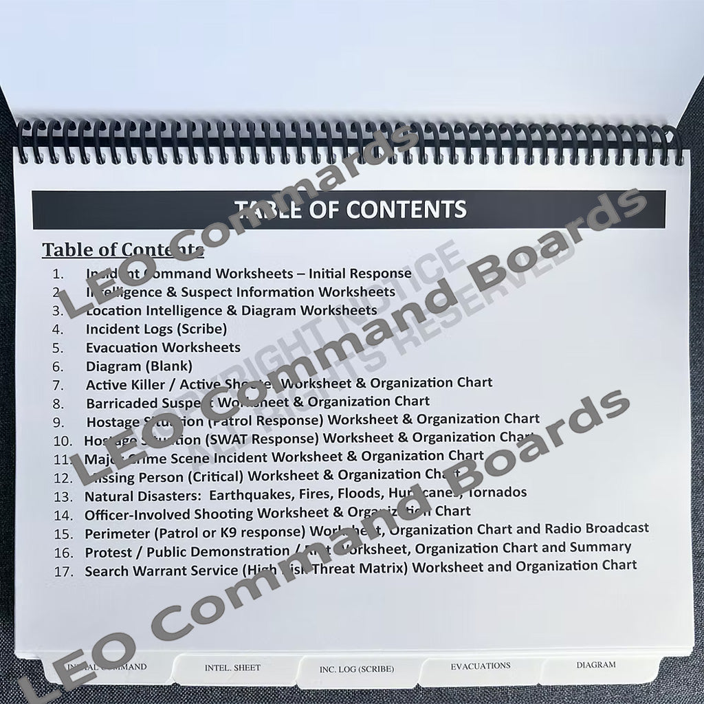 Critical Response Guide Critical Incident Response Guide – L.E.O Command Boards